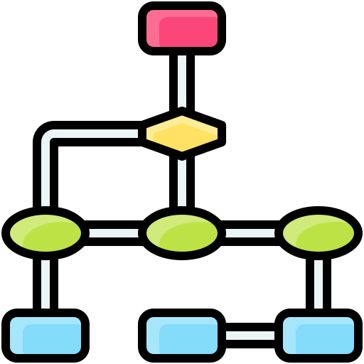 diagrama de flujo icono gratis