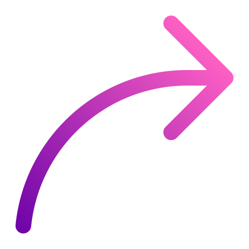 Curved arrow free icon