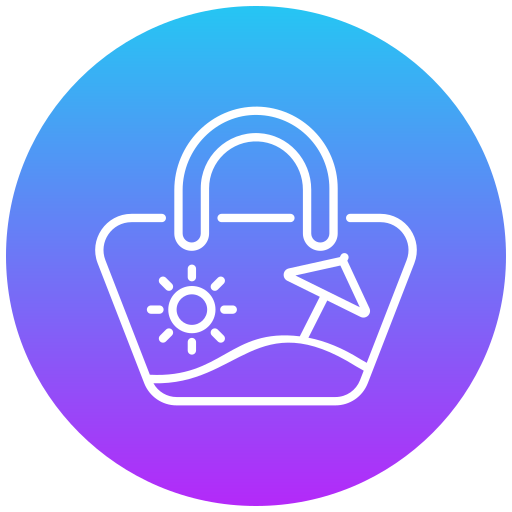 bolsa de playa icono gratis