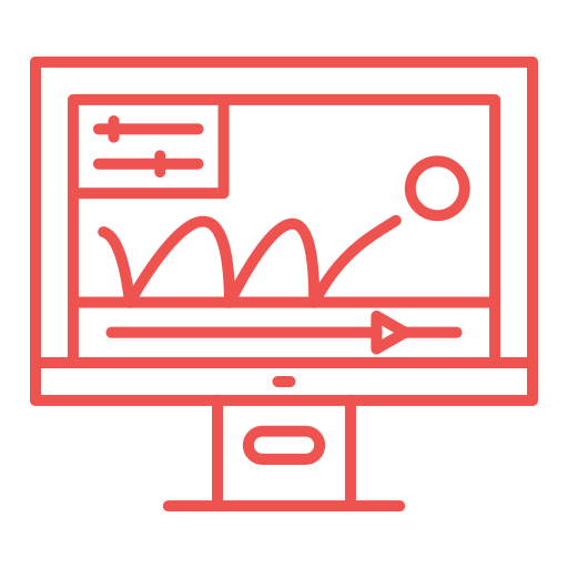 gráficos en movimiento icono gratis