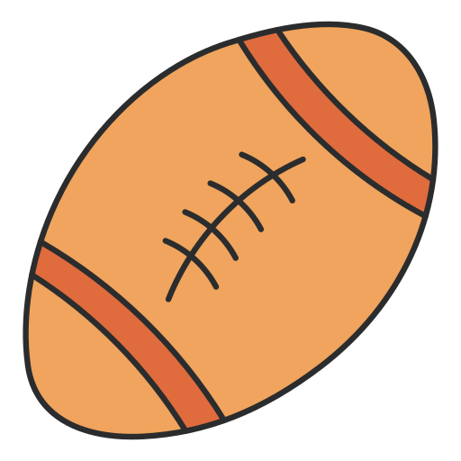 pelota de rugby icono gratis