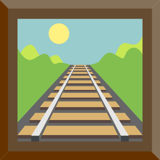 viaje en tren icono gratis