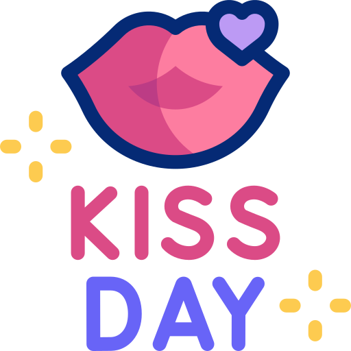 dia internacional del beso icono gratis