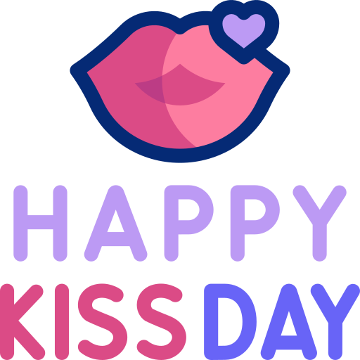 dia internacional del beso icono gratis