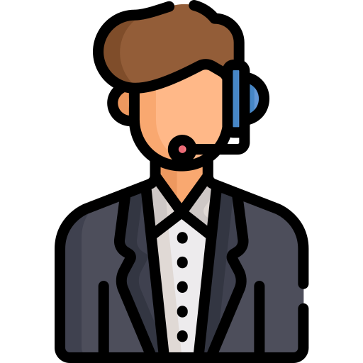 vendedor telefónico icono gratis