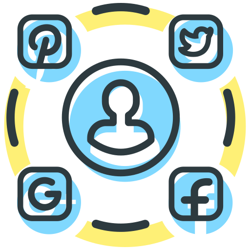 medios de comunicación social icono gratis