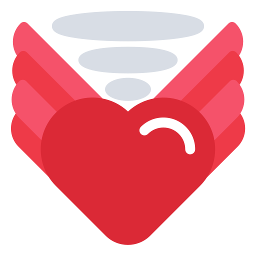 alas de corazon icono gratis