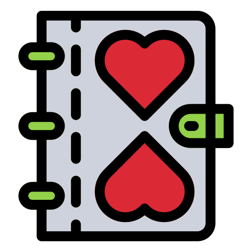 diario de amor icono gratis