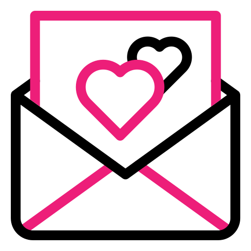 carta de amor icono gratis