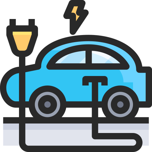 Electric car Justicon Lineal Color icon