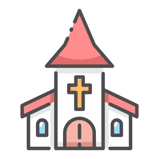 Church MaxIcons Lineal color icon