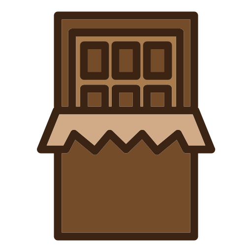 barra de chocolate icono gratis