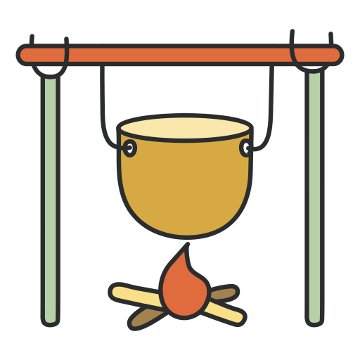 cocinar al aire libre icono gratis