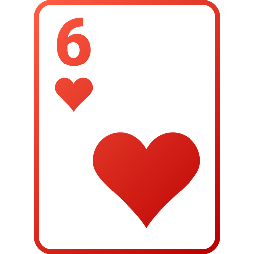 seis de corazones icono gratis