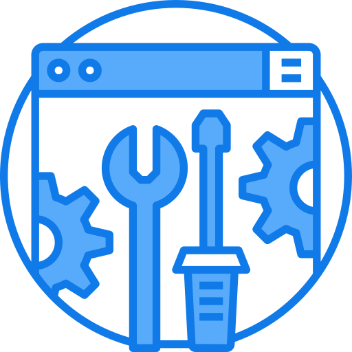 Icono De Desarrollo Justicon Blue