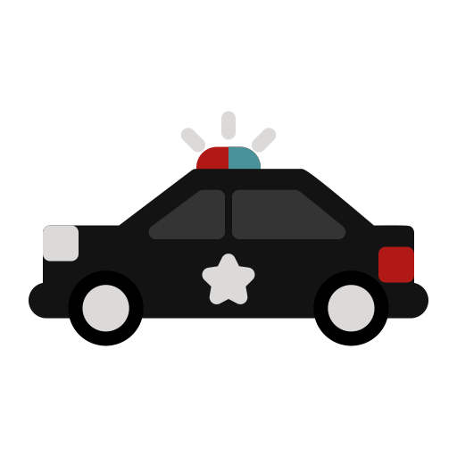 coche de policía icono gratis