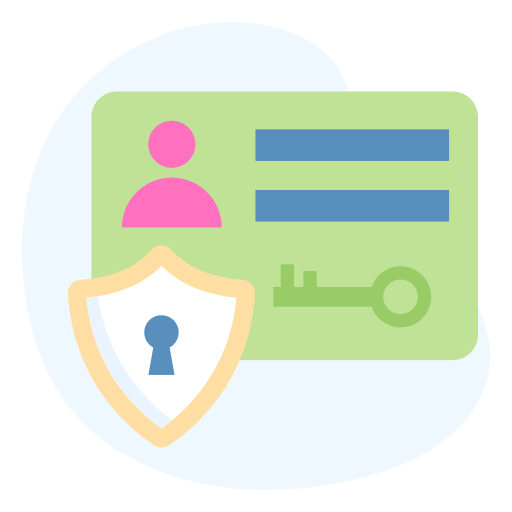 tarjeta de identificación segura icono gratis