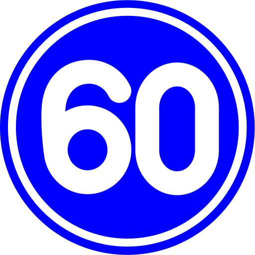 velocidad 60 icono gratis