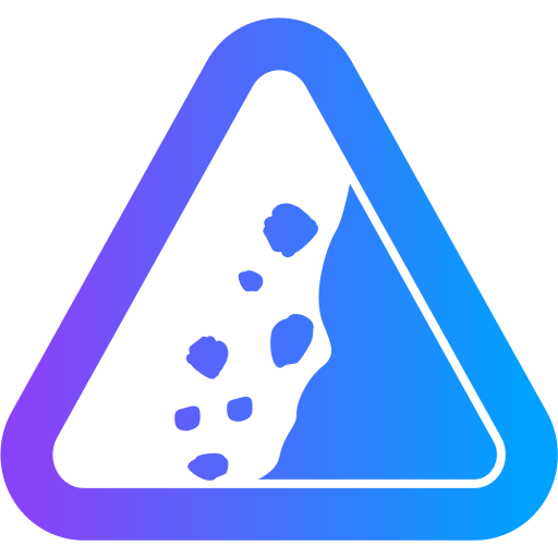 Falling rocks free icon Falling rocks free icon