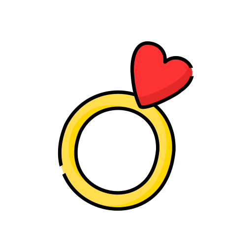 anillo de compromiso icono gratis