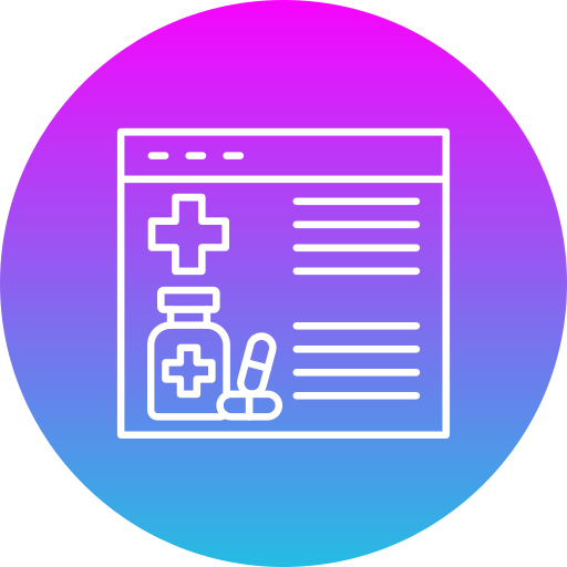 sitio web médico icono gratis