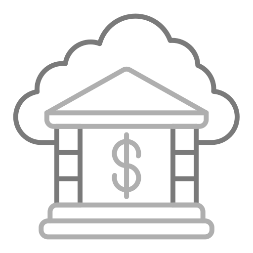 banca en la nube icono gratis