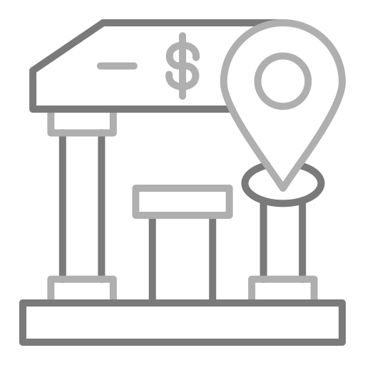 emplacement de la banque Icône gratuit emplacement de la banque Icône gratuit
