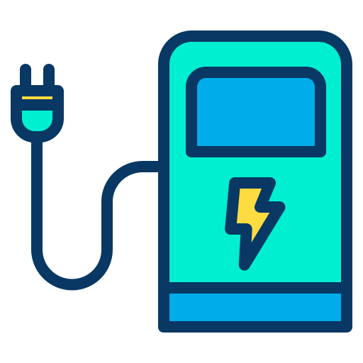 Charging station Kiranshastry Lineal Color icon