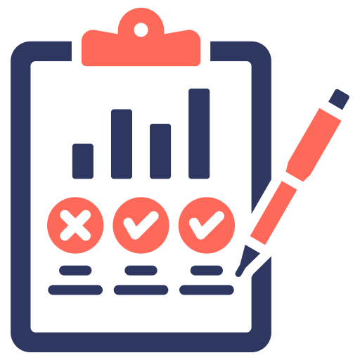 evaluación empresarial icono gratis