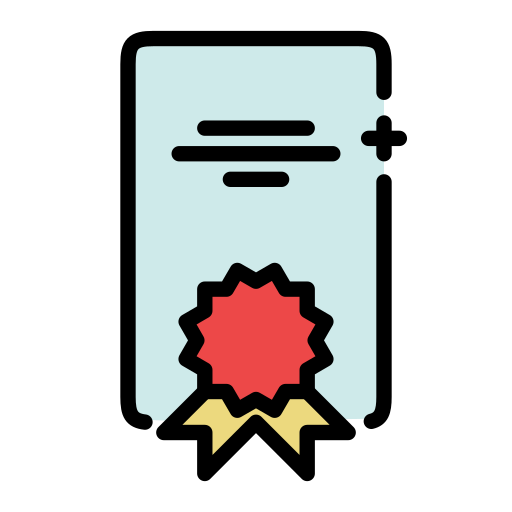 Certificate free icon