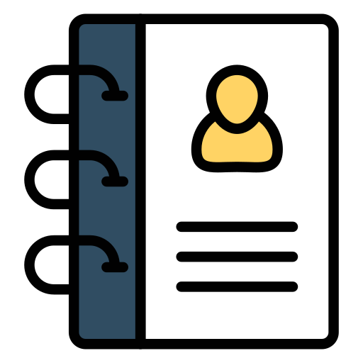 libreta de contactos icono gratis