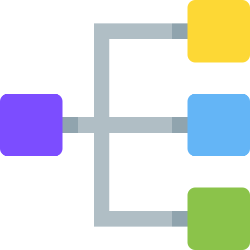 Diagrama de flujo icono gratis