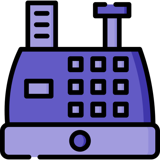 caja registradora icono gratis