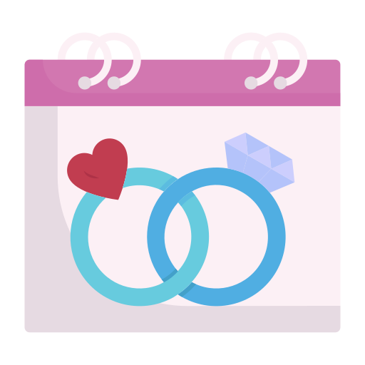 día de la boda icono gratis