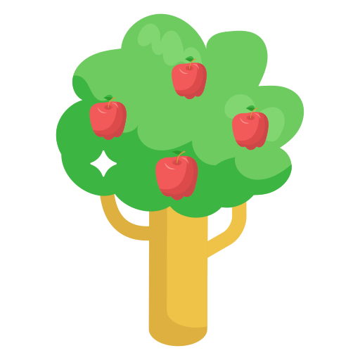 árbol de manzana icono gratis