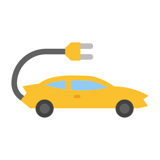 coche eléctrico icono gratis