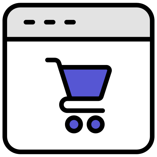 las compras en línea icono gratis