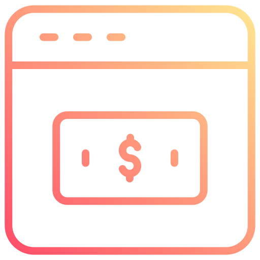 pago en línea icono gratis