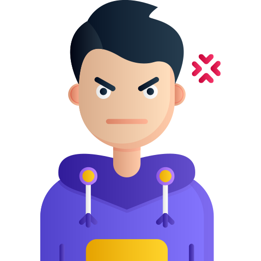 enojado icono gratis