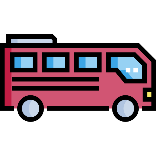 Bus Detailed Straight Lineal color icon