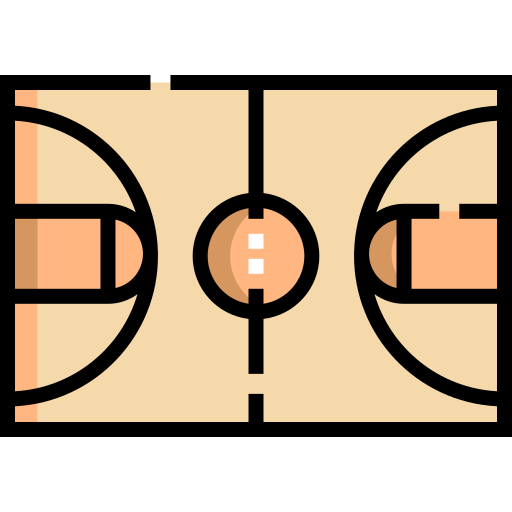 cancha de baloncesto icono gratis