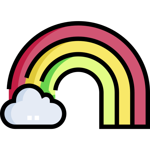 Rainbow Detailed Straight Lineal Color Icon