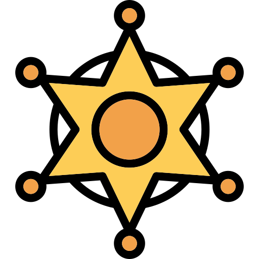 insignia del sheriff icono gratis