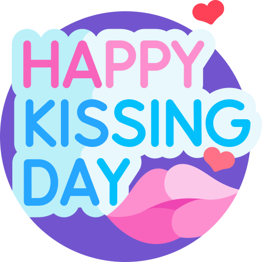 dia internacional del beso icono gratis