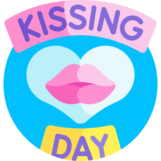 dia internacional del beso icono gratis