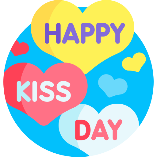 dia internacional del beso icono gratis