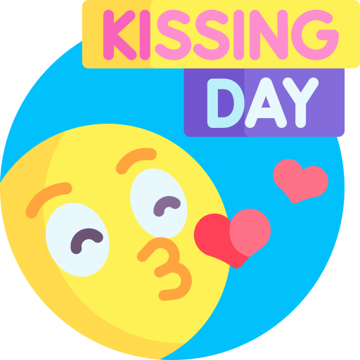 dia internacional del beso icono gratis