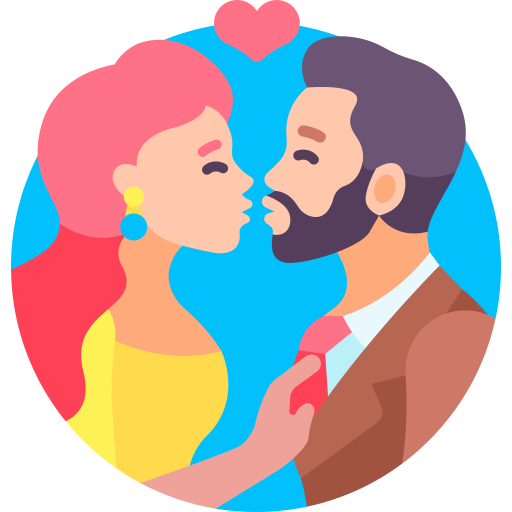 pareja de boda icono gratis