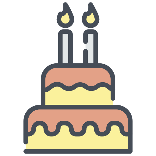 pastel de cumpleaños icono gratis