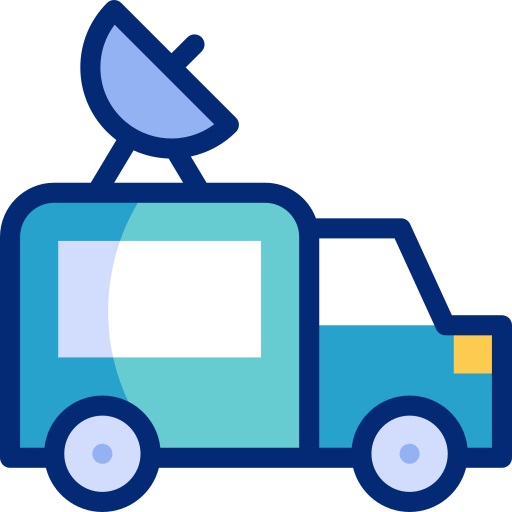 carrinha de televisão grátis ícone